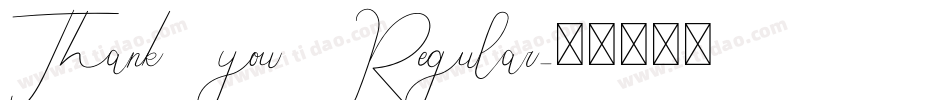 Thank you Regular字体转换